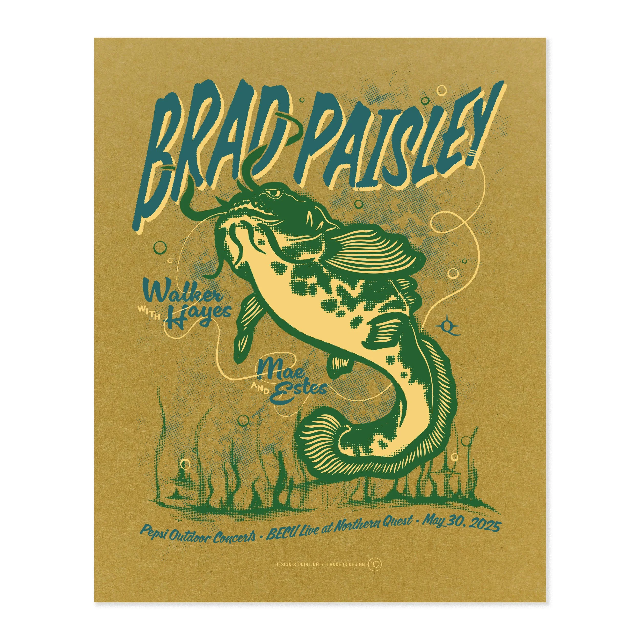 Brad Paisley - Screen Printed Poster — Landers Design